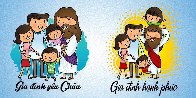 chia sẻ vector công giáo - gia đình hạnh phúc