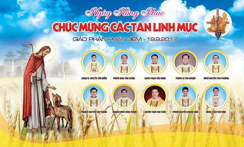 Backdrop Lễ Truyền chức Linh Mục - Giáo phận Phát Diệm