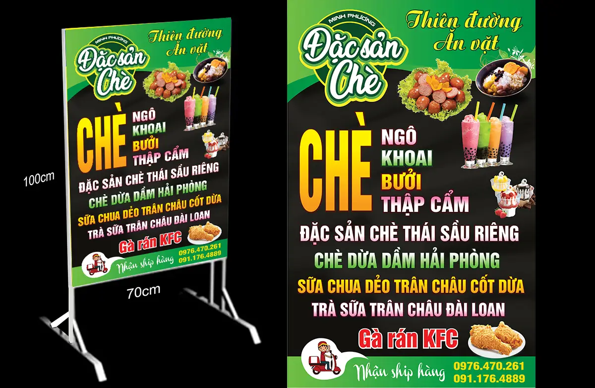 Giuseart.com - Biển quảng cáo quán chè đặc sản