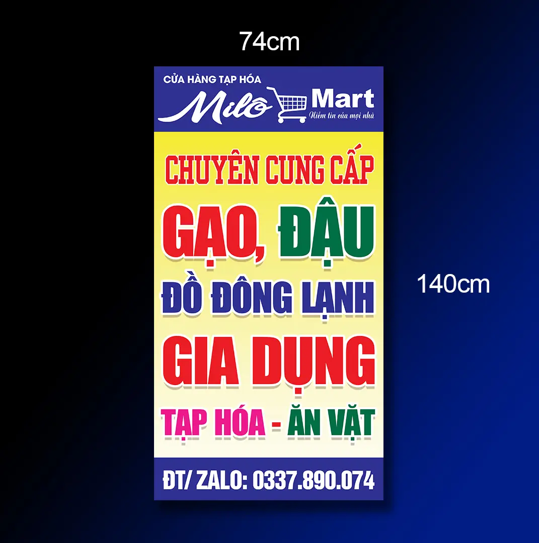 Giuseart.com - biển quảng cáo cửa hàng sữa bỉm