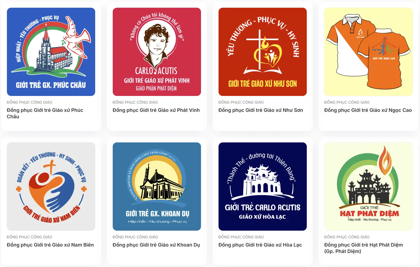May đồng phục Công giáo tại GiuseArt